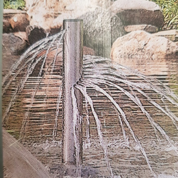 Fontäne Spirale mit 22 Löchern 1" - Edelstahl